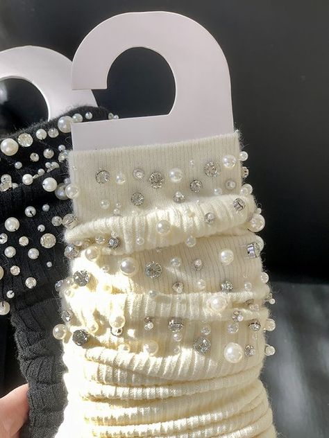 Advertised as genuine leather…. REAL PLASTIC!! Socks With Charms, Glitter Socks Outfit, Junk Socks With Charms, Bedazzled Socks, Sock Charms, Rhinestone Things, Charm Socks, Rhinestone Aesthetic, Junk Socks