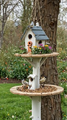 https://pin.it/1ouXQju1s Homemade Bird Houses, Bird Houses Ideas Diy, Unique Bird Houses, Bird Houses Painted, Diy Bird Feeder, Decorative Bird Houses, Garden Decor Projects, Bird Houses Diy, Backyard Diy Projects