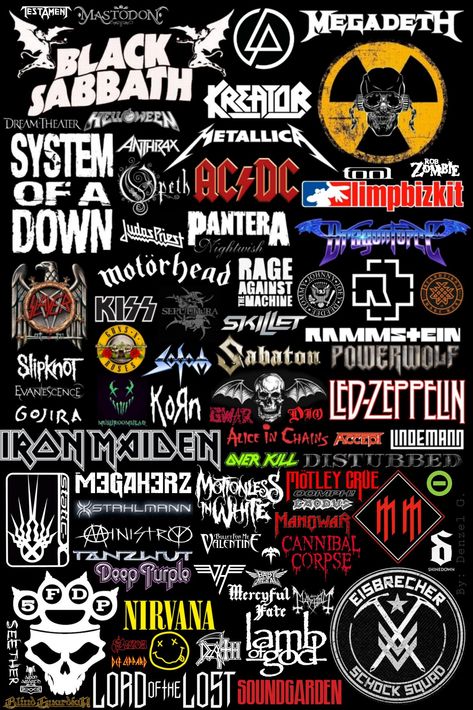 Rock Bands Posters, Bands Posters, Iphone Wallpaper Rock, Muzică Rock, Metal Band Logos, Rock Band Logos, Rock Poster Art, Rock N Roll Art, Rock Band Posters