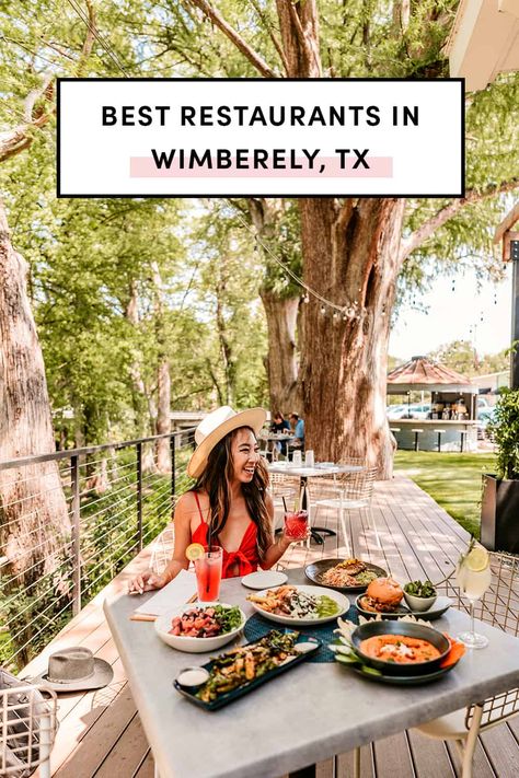 best restaurants in Wimberely Texas Wimberly Texas, Bbq Short Ribs, Wimberley Texas, Texas Restaurant, Pizza And Beer, Breakfast Restaurants, Southern Cuisine, Blue Hole, Cafe Bistro