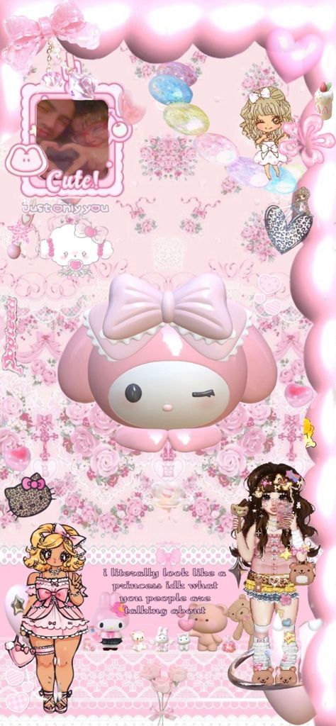 I was going for an all pink soft gyaru theme Pink Gyaru Wallpaper, Gyaru Background, Miku Background, Soft Gyaru, Gyaru Wallpaper, All Pink, Pink Wallpaper Iphone, Kawaii Wallpaper, Wallpaper Ideas