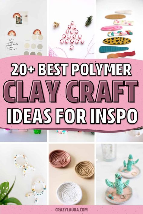 Looking for your next DIY clay project!? Check out these awesome polymer clay ideas for everyone from kids and beginners to experienced crafters! Whether you want to make your own jewelry or something to sell, you’ll find a unique tutorial here! Beginners Polymer Clay Ideas, Making Figures With Clay, Oven Bake Polymer Clay Ideas, What To Do With Polymer Clay, Letter Polymer Clay, Beginner Clay Sculpting Ideas, Things To Make With Sculpey Clay, Things You Can Make With Polymer Clay, Diy Clay Figures Easy