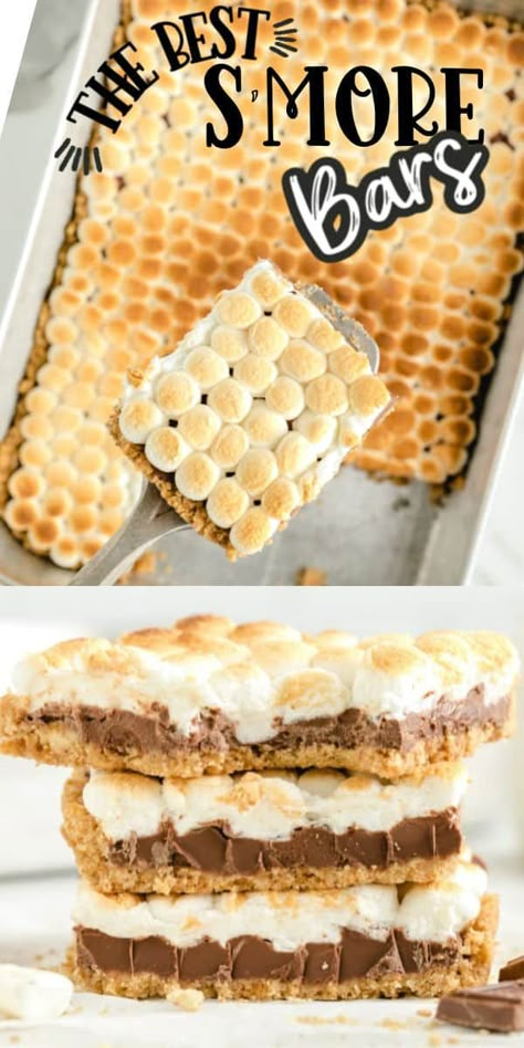 Dessert Graham, Smores Bar Recipe, Smores Dessert, S Mores Bars, Dessert Oreo, Copycat Starbucks Recipes, S'mores Bar, Cracker Crust, S'mores