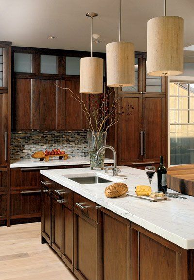 Cherry Wood Cabinets Kitchen, Wood Cabinets Kitchen, Cherry Wood Kitchen Cabinets, Cherry Wood Kitchens, Cherry Wood Cabinets, Cherry Kitchen, Dark Kitchen, New Kitchen Cabinets, Wood Kitchen Cabinets