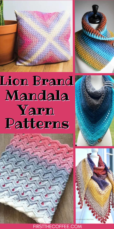 Crochet Patterns for Lion Brand Mandala Yarn Mandala Yarn One Skein Crochet Patterns Free, Lion Brand Cupcake Yarn Patterns, Lion Brand Mandala Yarn Patterns Free, Crochet Mandala Yarn Pattern, Mandala Yarn Crochet Patterns Free Scarf, Lion Brand Mandala Ombre Yarn Crochet Patterns, Crochet Patterns For Mandala Yarn, Crochet With Mandala Yarn, Lion Brand Ferris Wheel Yarn Patterns Crochet