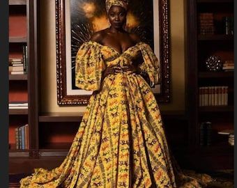 One stop shop for unique clothings & braided wigs. by Gochiafrica African Prom Dresses Ankara, African Print Wedding Dress, Ankara Prom Dress, African Gowns, Ankara Maxi Dress, Dress Ankara, African Prom Dresses, African Maxi Dresses, Dress African