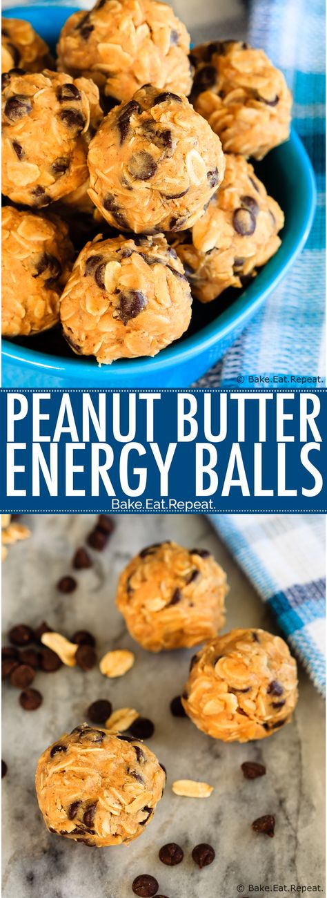 These 4 ingredient peanut butter energy balls are super quick and easy to make, and are a perfect snack or addition to the lunchbox! Peanut Butter Energy Balls Recipe, Peanut Butter Energy Balls, The Lunchbox, Healthy Protein Snacks, Energy Ball Recipe, Protein Balls, Peanut Butter Protein, Quick Easy Snacks, Peanut Butter Recipes