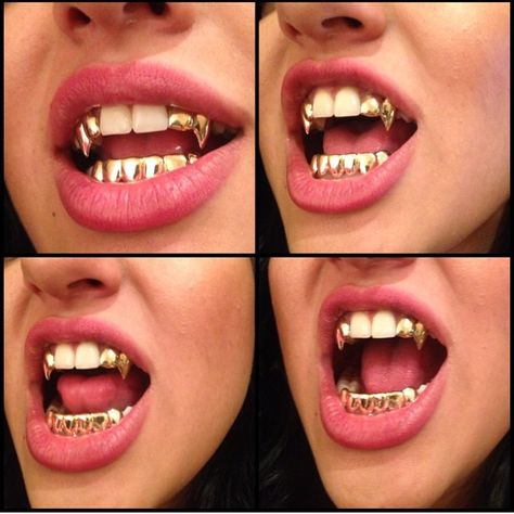 pιnтereѕт: @ιѕѕaqυeen13 ❣️ Rose Gold Grillz, Gold Fang Grillz, Girls With Grills, Gold Grills, Gold Fangs, Gold Teeth Grillz, Girl Grillz, Fang Grillz, Grillz Teeth