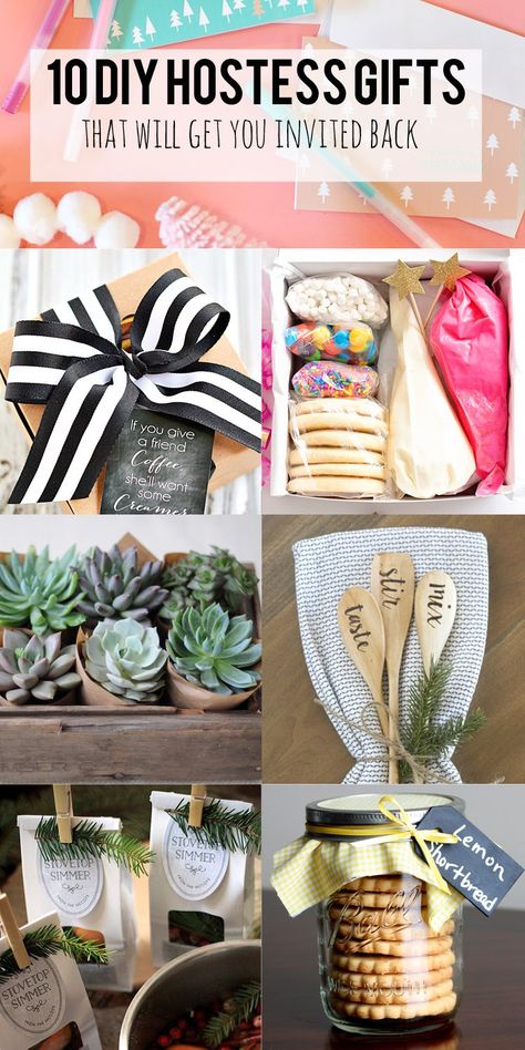 10 DIY Hostess Gifts that will get you invited back. Inexpensive Hostess Gifts, Homemade Hostess Gifts, Xmas Gift Baskets, Easter Hostess Gift, Fall Hostess Gifts, Hostess Gifts Summer, Diy Hostess Gifts, Easy Hostess Gifts, Ideas For Birthday Party