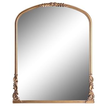 allen + roth 28-in W x 35-in H Gold Framed Wall Mirror in the Mirrors department at Lowes.com Mirror Over Fireplace, French Country Mirrors, Interior Paint Colors For Living Room, Traditional Glam, Antique Gold Mirror, Gold Framed Mirror, Gold Frame Wall, Framed Wall Mirror, French Mirror