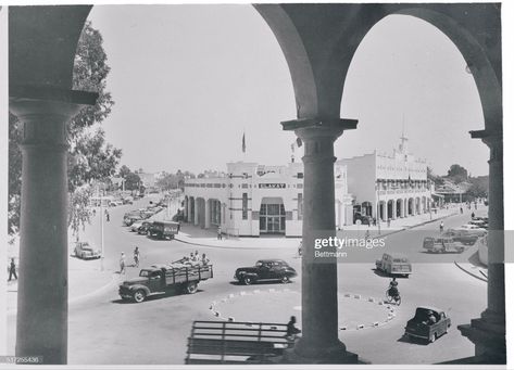 African City, Belgian Congo, Commercial Center, Central African, North West, Lamp Post, Copper, Architecture