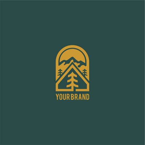 Travel Agency Branding, Outdoors Logo Design, Logo Camping, Art Tourism, Concept Landscape, Hiking Logo, Company Symbol, Camping Logo, Sport Silhouette