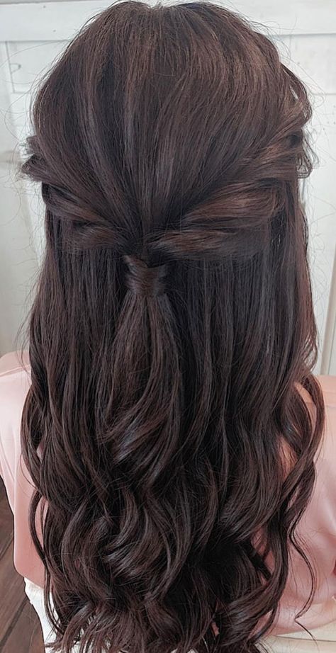 Half Up Hairstyles, Half Up Half Down Hair Prom, Hoco Hair Styles, Bridesmaid Hairstyles Half Up Half Down, Half Up Half Down Hairstyles, Prom Hair Down, Hoco Hairstyles, Up Dos For Medium Hair, Updos For Medium Length Hair