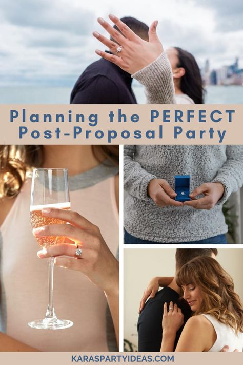 Proposal Party Food Ideas, He Popped The Question Engagement, Proposal Celebration Ideas, Proposal After Party Decorations, Proposal Ideas Engagement Simple, Post Engagement Party, After Engagement Party, Proposal Party Ideas Surprise, Surprise Engagement Party After Proposal