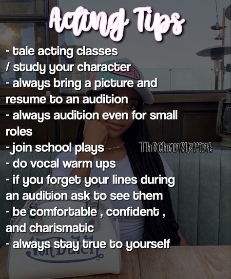 How To Be Good At Acting, How To Be A Better Actor, How To Get Better At Acting, How To Start Acting As A Teen, How To Be An Actor, How To Become An Actor, Acting Scripts To Practice For Teens, How To Be An Actress, How To Become An Actress