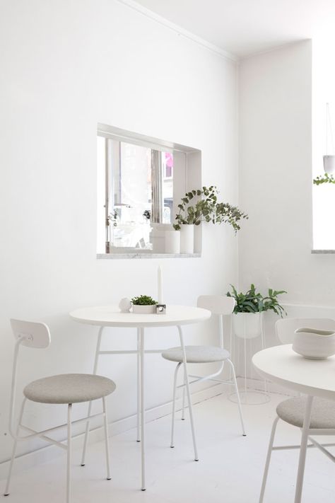 Matcha Bar, Coco Lapine Design, White Cafe, Coffee Shops Interior, Norm Architects, Cafe Interior Design, Contemporary Dining Chairs, Cafe Chairs, Minimalist Home Decor