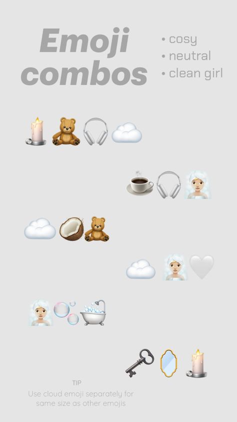 Cloud Emoji, Cute Emoji Combinations, Emoji Combos, Emoji Set, Girl Emoji, Clever Captions For Instagram, Instagram Captions Clever, Good Insta Captions, Emoji Combinations