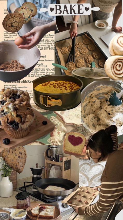 baking 50s Baking Aesthetic, Baking Aesthetic Collage, Cooking Asethics, Cooking Baking Aesthetic, Baking Set Up Aesthetic, Baker Vision Board, Baking As A Hobby, People Baking Aesthetic, Baking Hobby Aesthetic