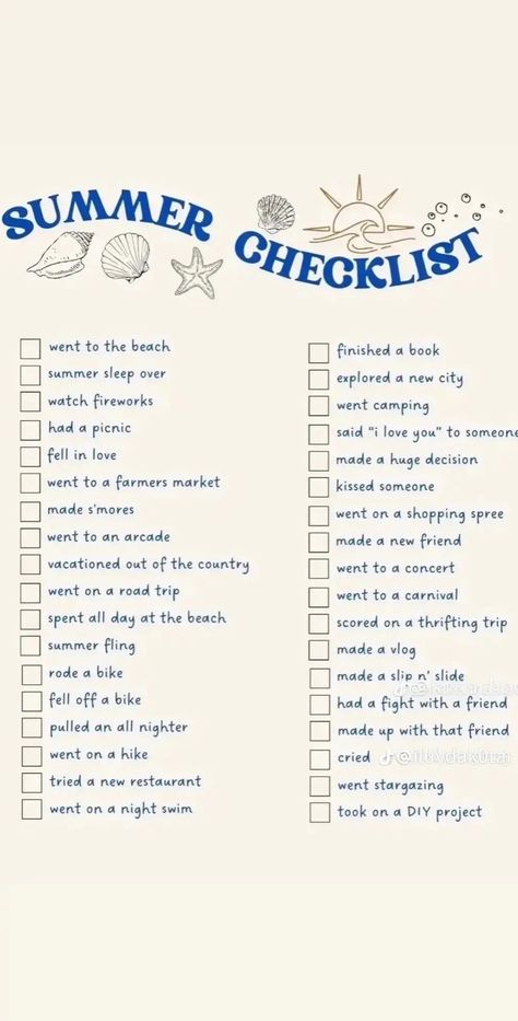 Bucket List Inspo Aesthetic, Summer Holiday Checklist, Productive Things To Do In Holidays, Summer List Ideas, Another Misaki Mei, Summer Bucket List For Teens, Things To Do In Summer, Chef Jamie Oliver, Bucket List For Teens