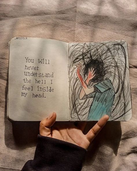 Inside My Head, Journal Inspiration Writing, Never Understand, Diy Journal Books, Meaningful Drawings, Bullet Journal Diy, Art Journal Therapy, Easy Doodle Art, Bullet Journal Design Ideas