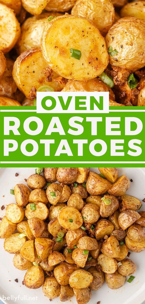 Crispy Oven Roasted Potatoes, Gold Potato Recipes, Vegetarian Side Dish Recipes, Vegetarian Side Dish, Oven Roasted Potatoes, Thanksgiving Side Dish, Roasted Potato Recipes, Roasted Vegetable Recipes, Potato Recipes Side Dishes