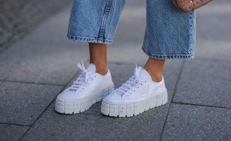 Platform sneakers feature a heightened sole for added style. We've researched the best platform sneakers that are comfortable and trendy. White Platform Sneakers Outfit, Platform Sneakers Outfit, Vans Platform Sneakers, Keds Triple Kick, Platform Outfit, Mens Platform Shoes, White Platform Shoes, White Platform Sneakers, Fall Fashion Skirts