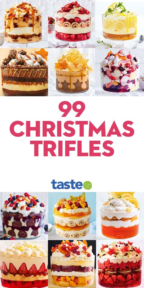 Trifle Desserts Christmas, Dessert Trifles, Christmas Trifles, Christmas Trifle Recipes, Mango And Passionfruit, Decorated Brownies, Trifle Bowl Recipes, Trifle Dessert Recipes, Cottage Bakery