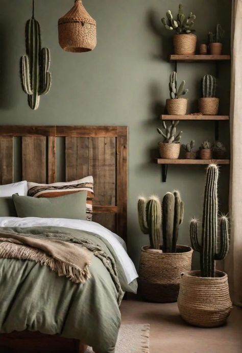 Sage Green Farmhouse Bedroom, Green Farmhouse Bedroom, Bedroom Ideas Trendy, Sage Green Farmhouse, Sage Bedroom, Chevron Bedroom, Green Farmhouse, Green Bedroom Design, Farmhouse Bedroom Ideas