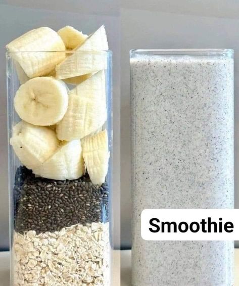 Makanan Rendah Kalori, Resep Smoothie, Fruit Smoothie Recipes Healthy, Smoothie Recipes Healthy Breakfast, Healthy Food Menu, Resep Diet, Makanan Diet, Healthy Food Dishes, Healthy Food Motivation