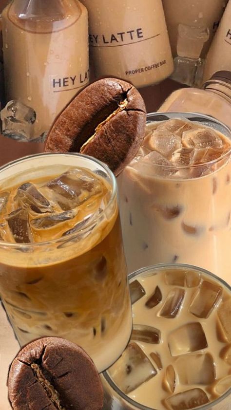 iced coffee, coffee, coffee collage, coffee aesthetic Aesthetic Ice Coffee, Coffee Aesthetic Wallpaper, Iced Coffee Aesthetic, Craving Coffee, Drinks Aesthetic, Coffee Treats, Cocktail And Mocktail, Coffee Shop Aesthetic, Coffee And Donuts