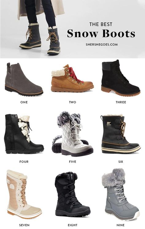 Snow Style Winter, Snow Boots With Leggings, Winter Shoes For Snow, Shoes To Wear In The Snow, Snow Footwear Women, Best Snow Shoes For Women, Fashion Winter Boots Womens, Winter Boots 2022 Women, Winter Boots For Snow