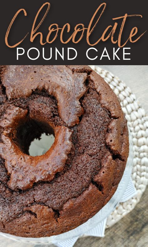 Chocolate Pound Cake by South Your Mouth - WEEKEND POTLUCK 491 Best Chocolate Pound Cake, Chocolate Bundt Cake Recipe Easy, Buttermilk Chocolate Pound Cake, Mile High Chocolate Pound Cake, Homemade Chocolate Cake Recipe Moist, Chocolate Pound Cake Moist, Chocolate Pound Cake Recipes, Chocolate Buttermilk Pound Cake, Easy Chocolate Pound Cake