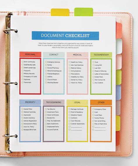 Household Docs Document Binder Organization, Family Important Document Binder, Home Information Binder, Organize Important Documents Binder, How To Organize Important Documents, Home Document Organization, Document Binder, Personal Binder, Organize Documents