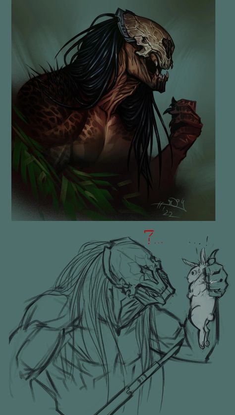 Feral Predator, Predators Film, Predator Artwork, Predator Alien Art, Predator Movie, Alien Artwork, Arte Alien, The Predator, Alien Concept