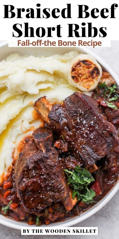 How To Braise Short Ribs, Roasted Short Ribs Oven, Beef Plate Short Rib Recipes, Braising Beef Short Ribs, Braised Short Ribs Easy, Buffalo Short Ribs Recipe, Shirt Ribs Recipe Braised Beef, Short Ribs Recipe Cast Iron, Shirt Ribs Recipe Oven