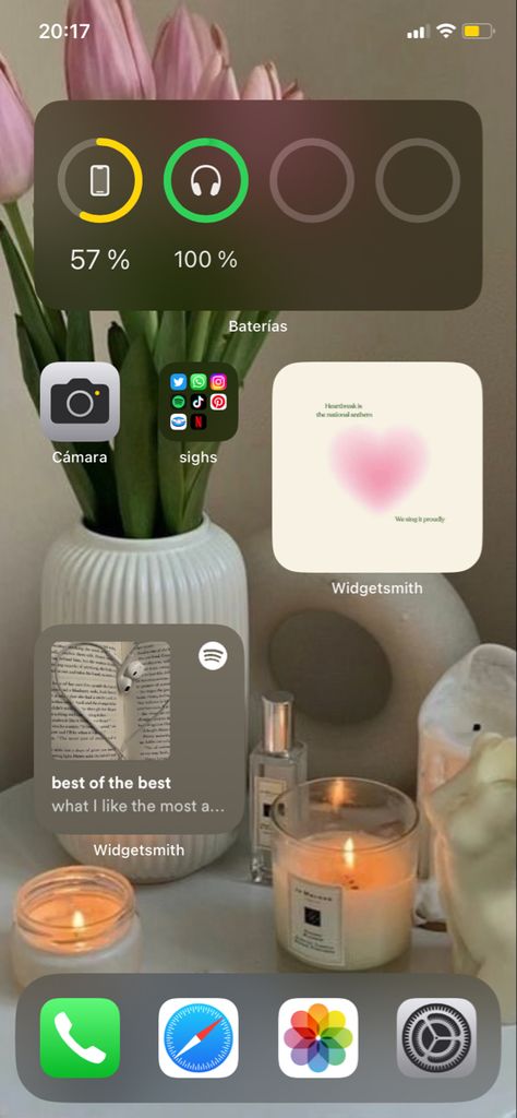 #homescreen #ios16 #ios16ideas #ios Standby Ios17, Ios Home Screen Ideas Aesthetic, Ios18 Home Screen Ideas, Homescreen Ideas Ios 16, Main Wallpaper, Ios Layout, Ios App Iphone, Instagram Feed Ideas Posts, Phone Inspo