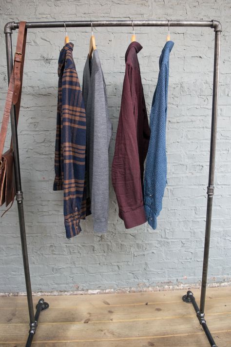 Diy Clothes Rack Pipe, Diy Clothing Rack, Industrial Clothing Rack, Pipe Clothes Rack, Industrial Coat Rack, Industrial Clothing, Diy Coat Rack, Clothes Hanger Rack, Pipe Rack