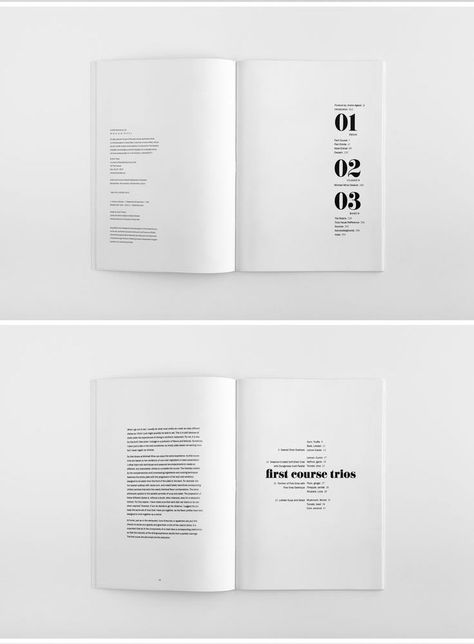 Minimalist Design: 25 Beautiful Examples and Practical Tips – Design School Graphic Design Magazine, Mises En Page Design Graphique, Minimalist Book, Page Layout Design, Social Design, Minimalist Layout, Booklet Design, Magazine Layout Design, Brochure Layout