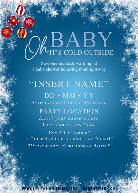 Download Now 101 Guide to Snow Dreams Themed Baby Shower Party Ideas Frozen Baby Shower, Baby Shower Invitations Templates, Winter Wonderland Invitations, Free Printable Baby Shower Invitations, Wonderland Invitation, Winter Baby Shower Themes, Winter Invitations, Winter Baby Shower Invitations, Winter Wonderland Baby Shower