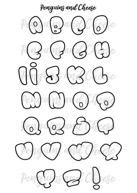 Bubble Hand Lettering, Different Bubble Letter Fonts, Cute Bubble Font, Bubble Font Letters, Bubble Letter Fonts Graffiti, Cool Fonts Alphabet Creative, Bubble Fonts Alphabet, Cool Bubble Letters, Cool Fonts To Draw