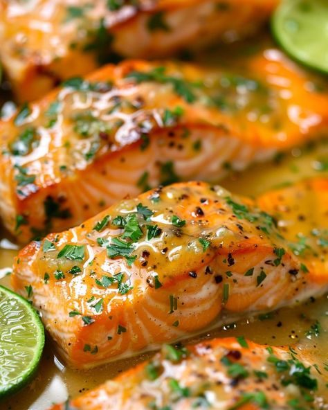 Salmon Recipes Baked Healthy, Garlic Butter Salmon, Fish Dinner Recipes, Lime Salmon, Butter Salmon, Easy Salmon Recipes, Fish Recipes Healthy, Baked Salmon Recipes, Salmon Dishes