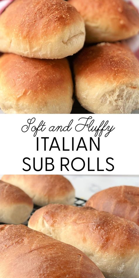 The BEST Italian Sub Rolls {Extra Soft} Italian Hoagie, Italian Bread Recipes, Sub Rolls, Italian Sub, Bread Rolls Recipe, Bread Maker Recipes, Hoagie Rolls, Homemade Bread Recipes Easy, Artisan Bread Recipes