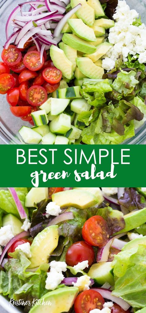 Pasta Salad Recipes Healthy, Green Salad Recipes Healthy, Healthy Green Salads, Salad Recipes Healthy, Chicken Pasta Salad Recipes, Salad Simple, Side Salad Recipes, Salads To Go, Healthy Food Habits