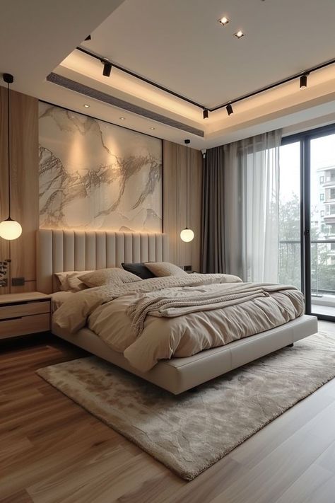 Beige Bedroom Paint, Bedroom Paint Design, Bedroom Atmosphere, Modern Luxury Bedroom, Beige Bedroom, Luxury Bedroom Master, Bedroom Bed Design, Design Hotel, Master Bedrooms Decor