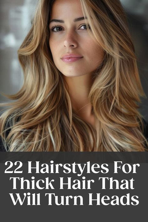 22 Hairstyles for Thick Hair That Will Turn Heads How To Make Thick Hair Look Good, Long Hairstyle Haircut, 2024 Best Haircuts, Long Hair Classy Style, Thick Layered Long Hair, Very Thick Hair Hairstyles, Long Layers Haircut Thick Hair, Long Shag Thick Wavy Hair, Style Ideas For Long Thick Hair