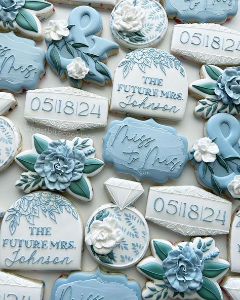 Something blue before I do 💙💍 �• • • • #somethingbluebeforetheido #bridalshowercookies #bridalshower #somethingbluecookies #bridetobe… | Instagram Blue And White Bridal Shower Cookies, Something Blue Before I Do Cookies, Something Blue Bridal Shower Cookies, Something Blue Wedding Theme, Blue Bridal Shower Cookies, Something Blue Before I Do Shower Theme, Floral Bridal Shower Cookies, Something Blue Before I Do, Blue Bridal Shower Themes