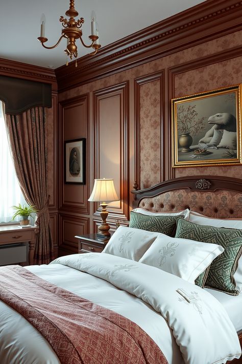 15 Ideas and Inspiration for Old Money Style Bedrooms – bedroomideas.fun Old Bedroom Ideas Vintage, Old Money Bedding, Georgian Interiors Bedrooms, Vintage Small Bedroom Ideas, Old Money Aesthetic Decor, Old Money House Decor, Old Money Furniture, Luxury Bedroom Design Elegant, Old Money Home Aesthetic