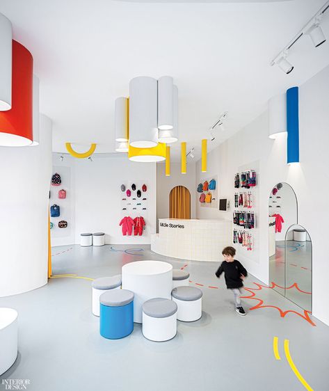 an Artful Children's Boutique by Clap ... Shoes Store Interior, Kids Clothing Store Design, Interior Ikea, Shoe Store Design, Clothing Store Design, Interior Vintage, Exhibition Stand Design, Shop House Plans, Shoes Store