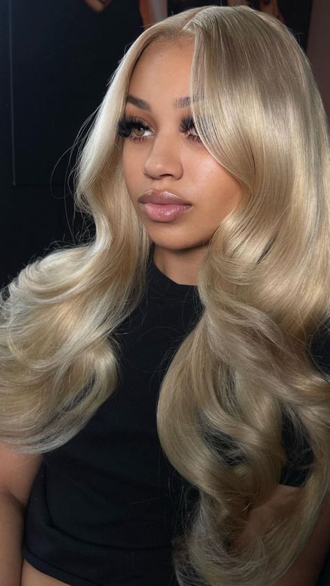 Frontal Wig Hairstyles, Blonde Lace Front Wigs, Frontal Hairstyles, Dope Hairstyles, Hair Laid, Front Lace Wigs Human Hair, Blonde Wig, Baddie Hairstyles, Hair Inspo Color