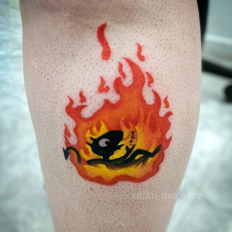 シク on Instagram: “😈▪︎Luci▪︎😈 Muchas gracias @icuckie 😍😍 . . . #tattoo #design #luci #desencanto #disenchantment #lucidesencanto #tattoocolor #funnytattoo…” Luci Disenchantment Tattoo, Disenchantment Tattoo, Luci Tattoo, Leg Tats, Cartoon Tattoo, Fire Tattoo, Burning Fire, Cat Bowl, Funny Tattoos